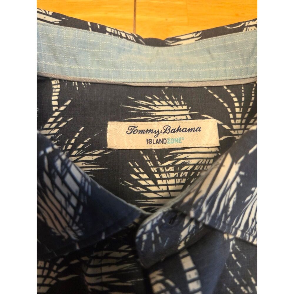 Tommy Bahama Shirt Men XL IslandZone Palm Blanc Longsleeve Moisture Wicking Golf - Picture 5 of 10